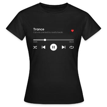 Trance - Frauen T-Shirt - Schwarz - Vorne - AI Model Female 172 dark (172cm)