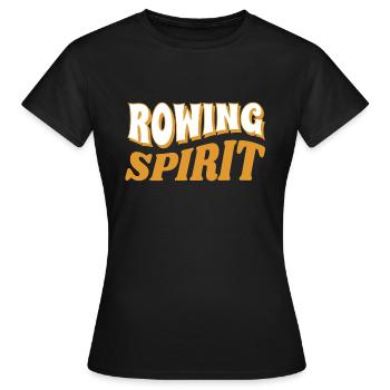 de l’aviron - Aviron - Rameur - Rameur - T-shirt Femme - noir - Devant - AI Model Female 172 dark (172cm)