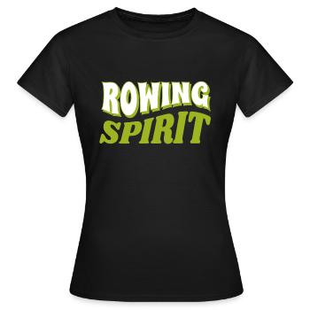de l’aviron - Aviron - Rameur - Rameur - T-shirt Femme - noir - Devant - AI Model Female 172 dark (172cm)