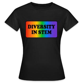 Diversité dans les STIM - T-shirt Femme - noir - Devant - AI Model Female 172 dark (172cm)