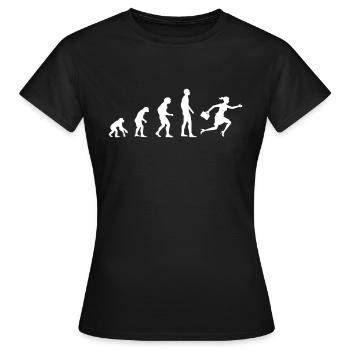 office secretary office girl gift Evolution - Women's T-Shirt - black - Front - AI Model Female 172 dark (172cm)