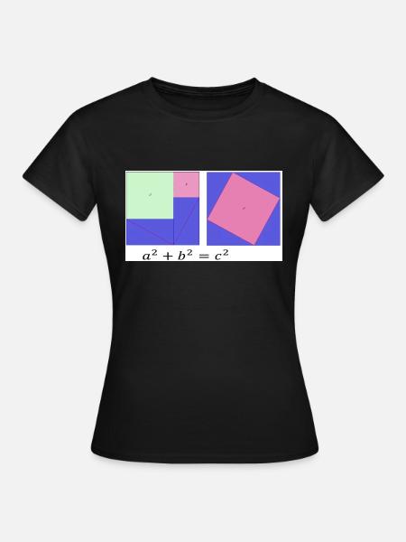 Pythagoraan lause - Dame-T-shirt - sort