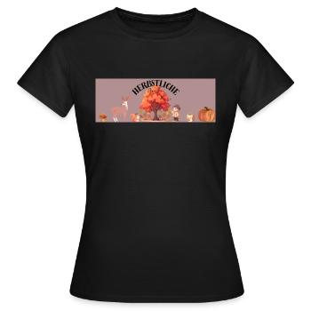 Herbstliche Grüße - Frauen T-Shirt - Schwarz - Vorne - AI Model Female 172 dark (172cm)