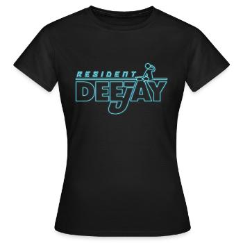 DJ RESIDENT - T-shirt Femme - noir - Devant - AI Model Female 172 dark (172cm)