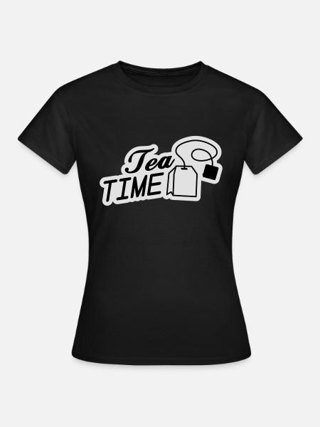 tea_time__f2 - Frauen T-Shirt - Schwarz