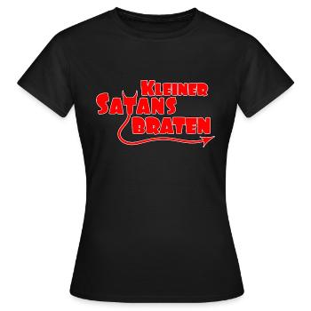 Small Satan Roast - Women's T-Shirt - black - Front - AI Model Female 172 dark (172cm)