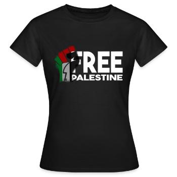 la Palestine libre - T-shirt Femme - noir - Devant - AI Model Female 172 dark (172cm)