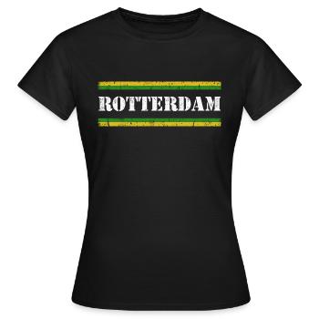 Rotterdam - Frauen T-Shirt - Schwarz - Vorne - AI Model Female 172 dark (172cm)