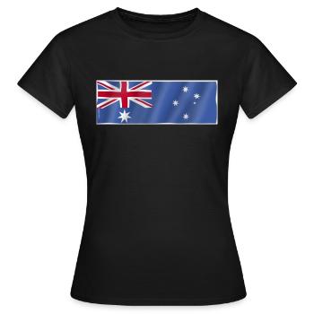 Flagge Australien - Frauen T-Shirt - Schwarz - Vorne - AI Model Female 172 dark (172cm)