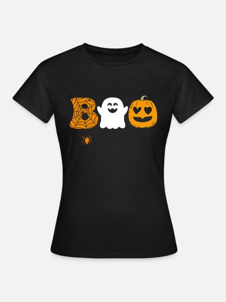 Halloween Boo Saison - Frauen T-Shirt - Schwarz