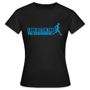 mieux fonctionner que le gouvernement - T-shirt Femme - noir - Devant - AI Model Female 172 dark (172cm)