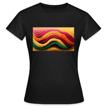 Farbenfroh - Frauen T-Shirt - Schwarz - Vorne - AI Model Female 172 dark (172cm)