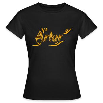 Gift idea Artur - Women's T-Shirt - black - Front - AI Model Female 172 dark (172cm)
