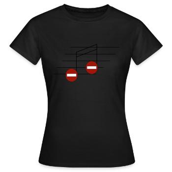 Prohibited notes - Women's T-Shirt - black - Front - AI Model Female 172 dark (172cm)