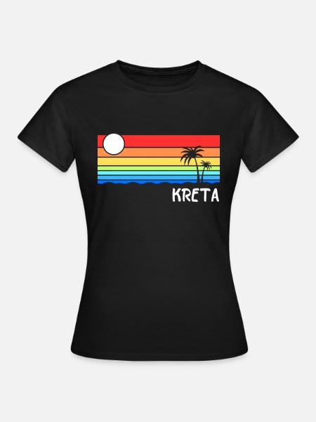 Kreta Griechenland Insel Urlaub Idee - Frauen T-Shirt - Schwarz