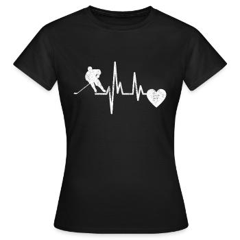 Eishockey Eishockeyspieler Hockeyfan Eishockeyteam - Frauen T-Shirt - Schwarz - Vorne - AI Model Female 172 dark (172cm)