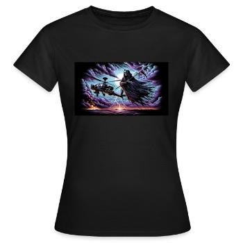 Vol de la Faucheuse - T-shirt Femme - noir - Devant - AI Model Female 172 dark (172cm)