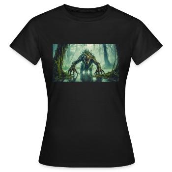 monster dunkel horror gruselig Halloween gruselig gruselig - Frauen T-Shirt - Schwarz - Vorne - AI Model Female 172 dark (172cm)