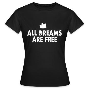 All Dreams - Frauen T-Shirt - Schwarz - Vorne - AI Model Female 172 dark (172cm)