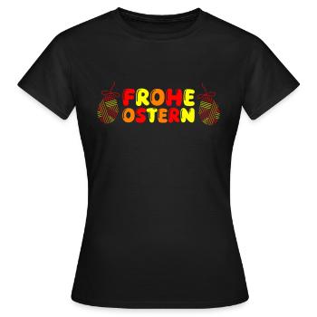 joyeuses Pâques - T-shirt Femme - noir - Devant - AI Model Female 172 dark (172cm)