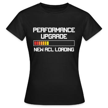 Funny Knee Surgery Déchirure des performances du LCA - T-shirt Femme - noir - Devant - AI Model Female 172 dark (172cm)