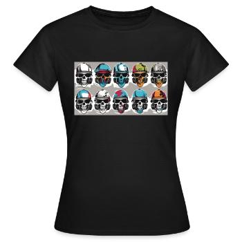 crâne de rue urbaine #2 - T-shirt Femme - noir - Devant - AI Model Female 172 dark (172cm)