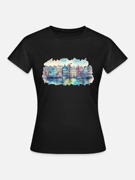 Stadt - Frauen T-Shirt - Schwarz