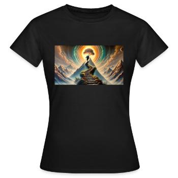 Der Weg nach oben - Frauen T-Shirt - Schwarz - Vorne - AI Model Female 172 dark (172cm)