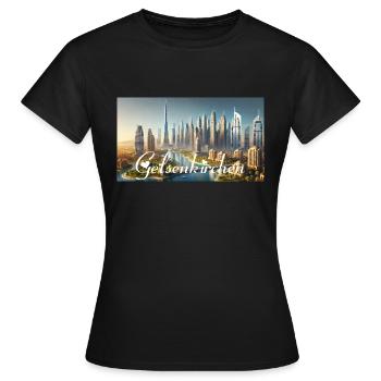 Gelsenkirchen - Frauen T-Shirt - Schwarz - Vorne - AI Model Female 172 dark (172cm)