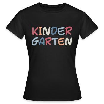 Lettering Kindergarten Toddlers - Women's T-Shirt - black - Front - AI Model Female 172 dark (172cm)