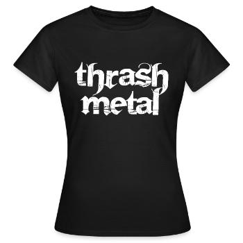 Thrash-Metal-Logo-Design - Frauen T-Shirt - Schwarz - Vorne - AI Model Female 172 dark (172cm)