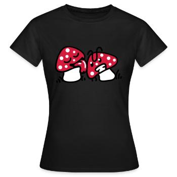 Médicaments champignons - T-shirt Femme - noir - Devant - AI Model Female 172 dark (172cm)