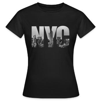 NYC - Women's T-Shirt - black - Front - AI Model Female 172 dark (172cm)