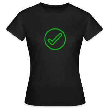 checkmark icon - Women's T-Shirt - black - Front - AI Model Female 172 dark (172cm)