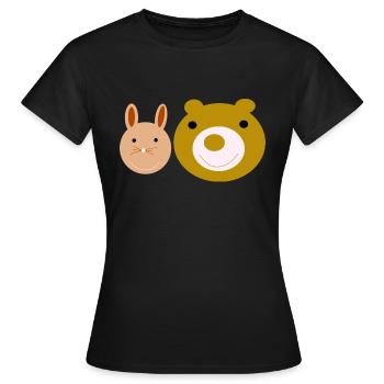 Hase und Baer - Frauen T-Shirt - Schwarz - Vorne - AI Model Female 172 dark (172cm)