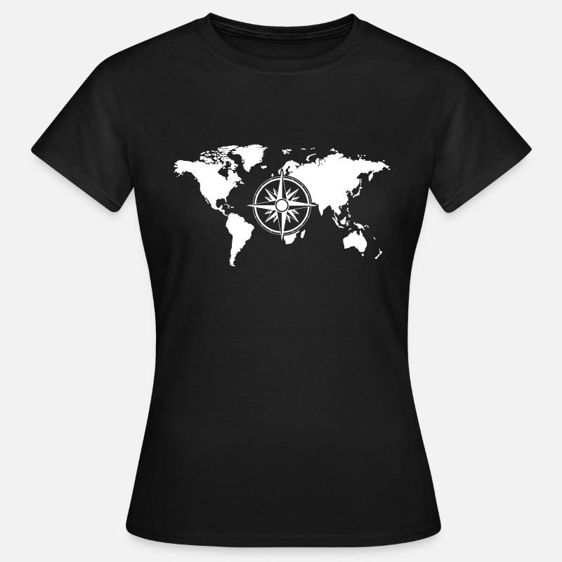 World compass - Women's T-Shirt - black