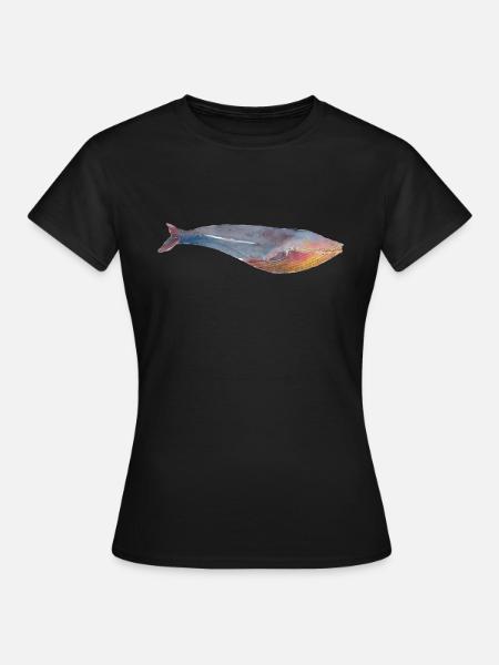 Blauwal-Blauwal - Frauen T-Shirt - Schwarz