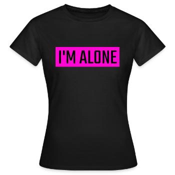 Ich bin einsam - Englisch - Frauen T-Shirt - Schwarz - Vorne - AI Model Female 172 dark (172cm)