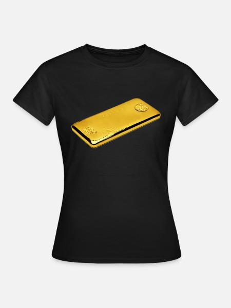 or - Dame-T-shirt - sort