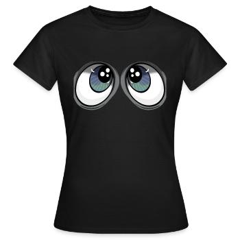 yeux - T-shirt Femme - noir - Devant - AI Model Female 172 dark (172cm)