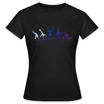 animation capoeira group - Women's T-Shirt - black - Front - AI Model Female 172 dark (172cm)