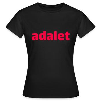 Adalet - T-shirt Femme - noir - Devant - AI Model Female 172 dark (172cm)