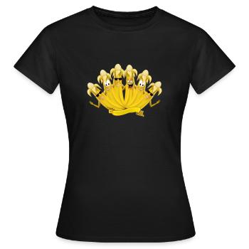 Bananen-Freundschaft - Frauen T-Shirt - Schwarz - Vorne - AI Model Female 172 dark (172cm)