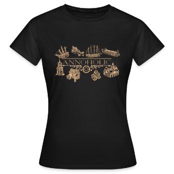 Annoholic - Frauen T-Shirt - Schwarz - Vorne - AI Model Female 172 dark (172cm)