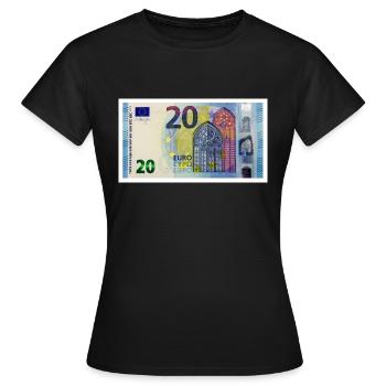 20 euro - Frauen T-Shirt - Schwarz - Vorne - AI Model Female 172 dark (172cm)