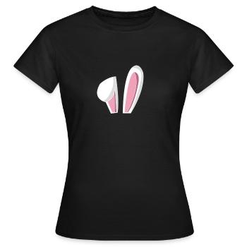 Bunny ears - Women's T-Shirt - black - Front - AI Model Female 172 dark (172cm)