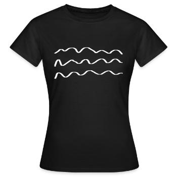 Vagues - T-shirt Femme - noir - Devant - AI Model Female 172 dark (172cm)