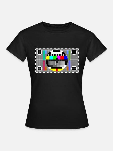 TV-Testbildschirm - Frauen T-Shirt - Schwarz