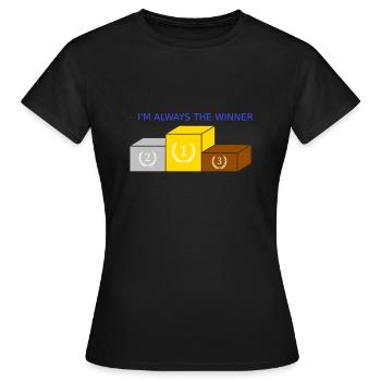 Gewinner - Frauen T-Shirt - Schwarz - Vorne - AI Model Female 172 dark (172cm)