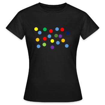 Points colorés, points heureux - T-shirt Femme - noir - Devant - AI Model Female 172 dark (172cm)